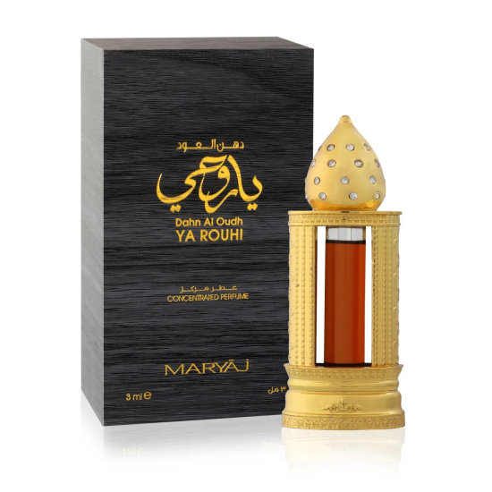 Maryaj DAHN AL OUD YA ROUHI Concentrated Perfume Oil For Men, 3 ml