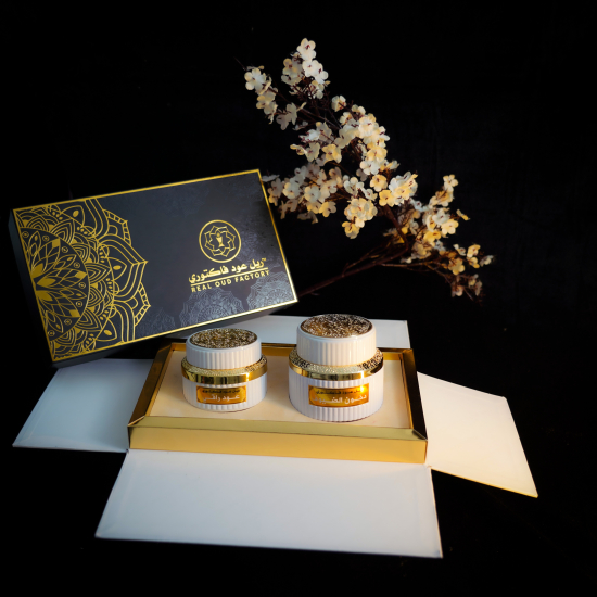 Real Oud Factory White Box Dukhoon 50g & Oud Muattar 40g