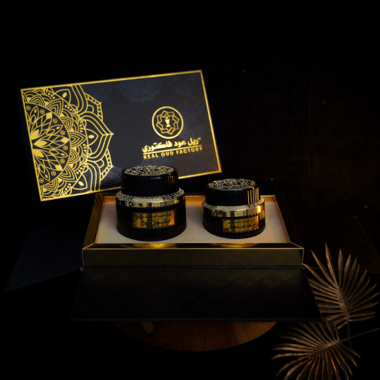 Real Oud Factory Black Box Dukhoon 50g & Oud Muattar 40g