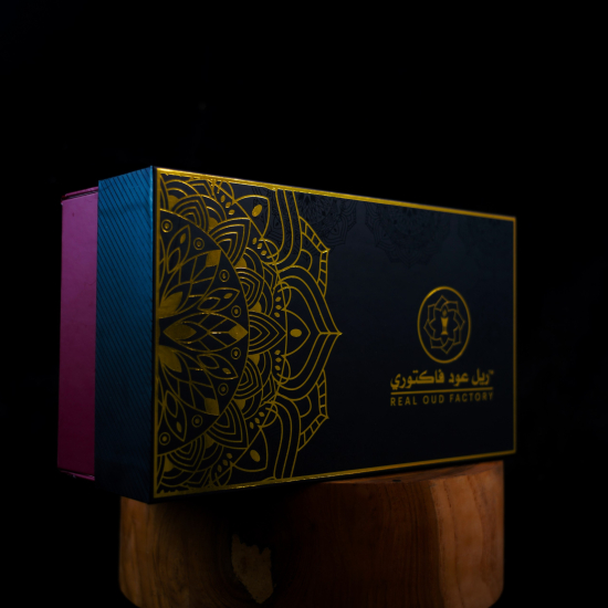 Real Oud Factory Maroon Box Dukhoon 50g & Oud Muattar 40g